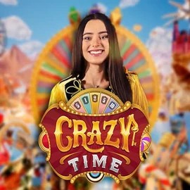 Crazy Time slot visual from Evolution available on billionairecasino.uk
