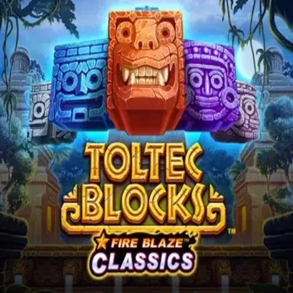 Fire Blaze: Toltec Blocks logo – Slots by Rarestone Gaming at Billionaire Casino